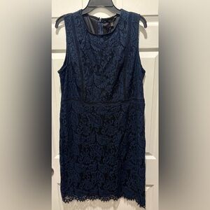 Banana Republic Navy Lace Mini Dress